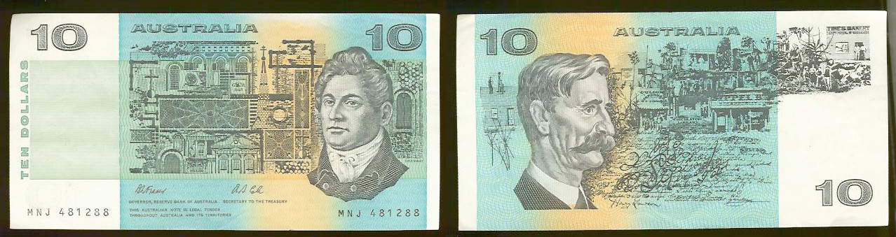 Australian $10 1991 EF